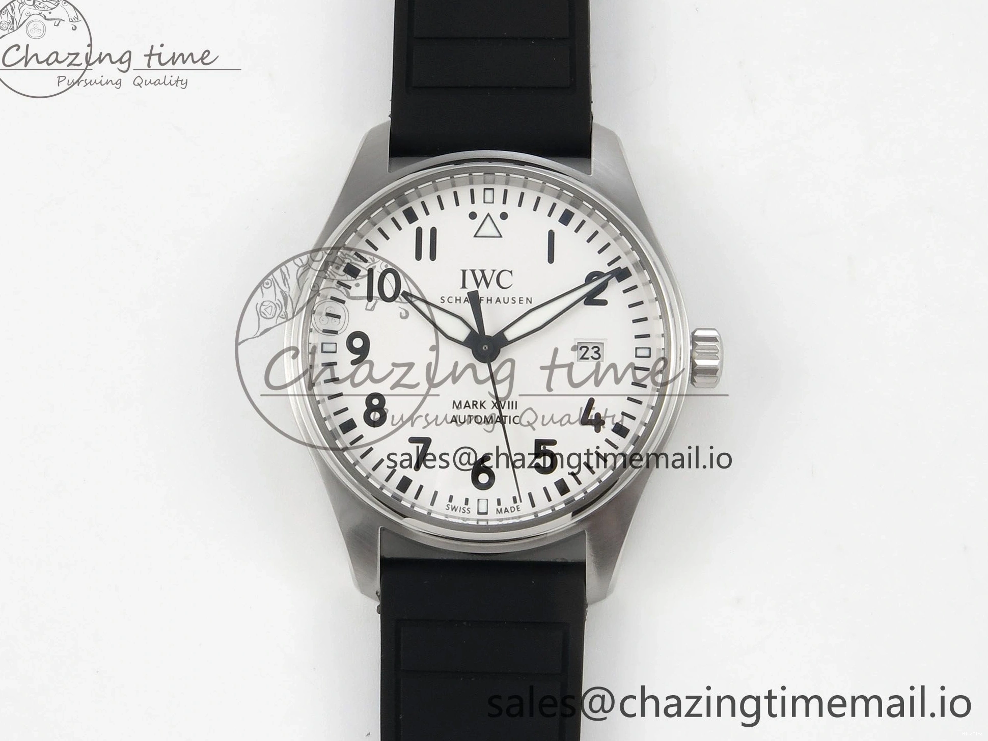 MIROTIME 0320 SunProtective Pilot Mark XX BLSF SS 1:1 Best Edition White Dial on Black Rubber Strap MIYOTA 6995